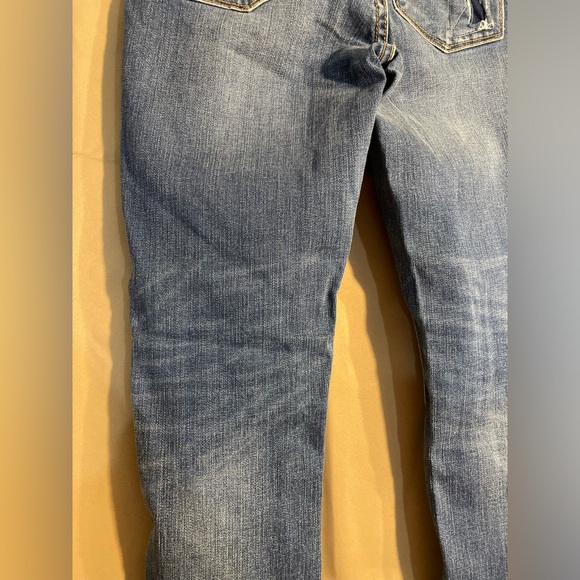 Blank NYC Mid Rise Skinny Jeans Women 28 Ankle Crop Distressed Whiskered Raw Hem - Picture 6 of 10